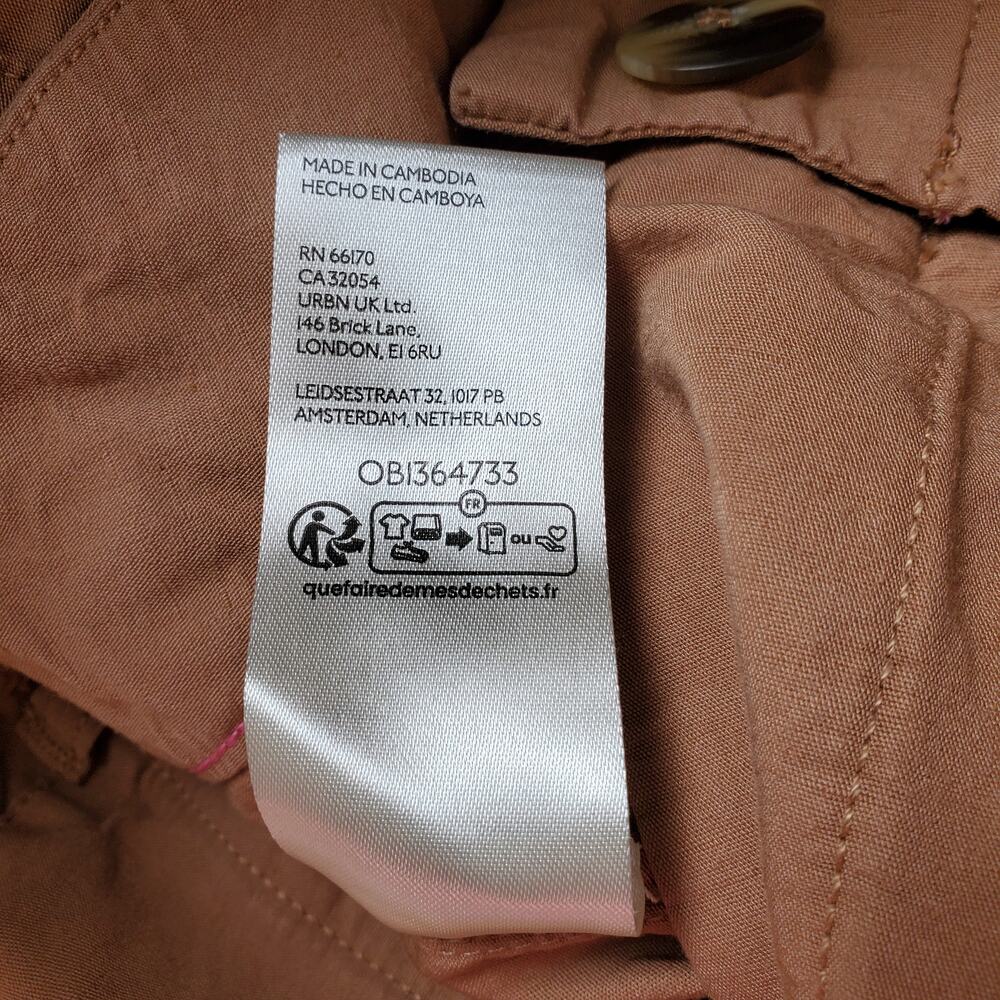 Maeve Anthropologie The Colette Magic Fabric Crop Wide Leg Pants Tan Size 32 - Picture 8 of 8